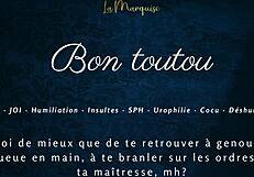 Can you obey like a good dog in this french joi femdom?