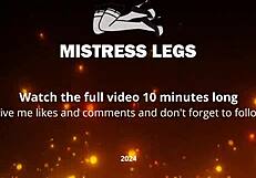 goddess teases with tan nylon soles and toes by the riverside, close-up fetish delight