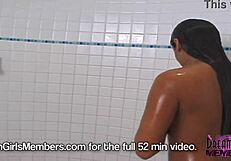 I, cute Latina, get wet and ram dildo up my ass