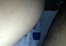 friend teases with cock rub before plunging deep into wife's wet pussy