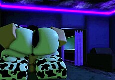 fucking my cow slut really hard in roblox
