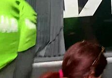 Most Risky Sex Inside the Bus - Real Public with Spectators!
