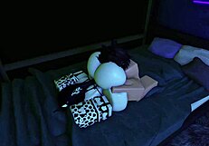 fucking my cow slut really hard in roblox