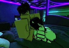 fucking my cow slut really hard in roblox