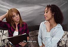 alexis tae and lumi ray make laundry wet with lesbian sex