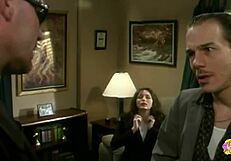 Lesbian Hotties Bring Strapon For Steamy Office Threesome