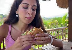 asked the waiter to cum on my face in a public cafe - i only like to dine covered in cum - cumwalk