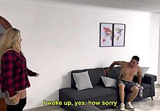 My cute roommate consoles after terrible date, ending in passion