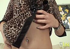 Seductive brunette with shaved pussy gets boned raw in hardcore session