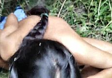 my hot indian college girlfriend moans as i fuck her deep in the jungle