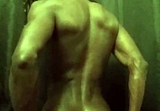 i'm stroking this big black cock with lots of oil, it's so slippery