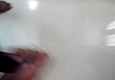 me stroking my throbbing black cock slowly