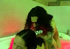 My girlfriend's best friend rides me in the jacuzzi