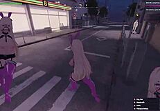 Secret flasher Manaka tackles daylight tasks in this game