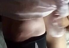 sissy gets a happy ending with that big-buttocks brunette