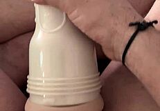 Play With My New Fleshlight Caught Watching Porn And Jerk Off My Big Dick