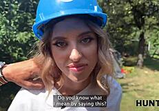 sexy fantasy fucks old hunter for salary in public!