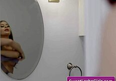 Jessica ryan seduces nicole aria, a blonde teen, with her busty redhead milf body for a wet lesbian fuck