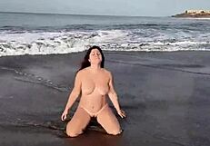 Stepmom invites stepson for nude beach photosession