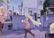 Secret flasher Manaka tackles daylight tasks in this game