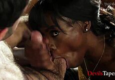 Black girl Ana Foxxx likes white cocks in gangbang action