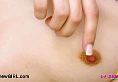 Hot teen brunette reveals sexy body