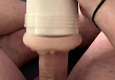 Play With My New Fleshlight Caught Watching Porn And Jerk Off My Big Dick