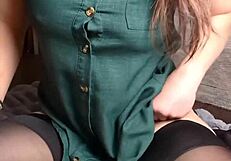 Amateur asian has three intense orgasms while masturbating like a horny little 18+ slut the panty bank - used panties