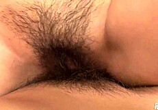 busty japanese beauty ramu has her hairy intimate area pleasured deeply in a casual encounter