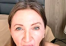 Busty Stepmom's Double Surprise: Two Cocks in POV Futanari Action