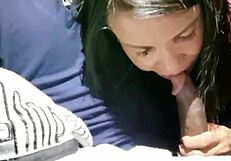 Sucking Friend's Big Dick in Car