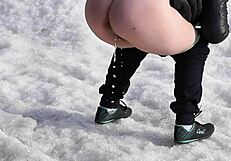 Watch This Milf Pissing In The Sea With Her Hairy Pussy!