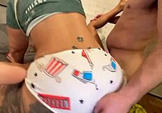 the horny stepdaughter seduces her innocent half-brother who hates sex, leading to intense bedroom fucking with big cocks and swollen pussies