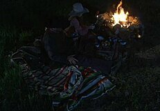 Will brooke ballentyne seduce the hired ranch hand by the fireside outdoors?