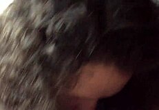 pretty pawg gives a long blowjob until the guy nuts in her mouth