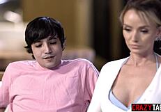 Big Tits MILF Stepmom Fucks Stepson's Huge Cock