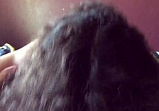 pretty pawg gives a long blowjob until the guy nuts in her mouth