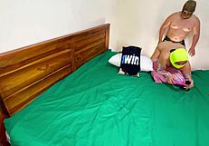 Stepsister's Husband Pounds Me Hard, Making Me Ride and Cum Without Condom