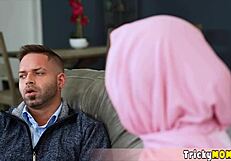 Busty Milf In Hijab Hesitates But Mickey Persuades Her Into Quick Fuck