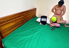 Stepsister's Husband Pounds Me Hard, Making Me Ride and Cum Without Condom