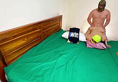 Stepsister's Husband Pounds Me Hard, Making Me Ride and Cum Without Condom