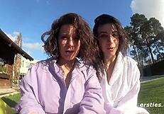 Hairy amateur babes having fun in the shower