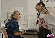 Lulu chu and electra rayne sneak off for intimate lesbian sex beyond kissing