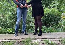 Secret desire of every male pervert in outdoor flashing