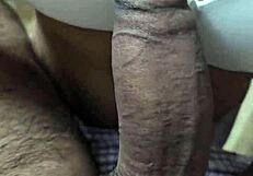 Awesome Asian wife gives bold blowjob, ball sucking, and hard fuck with Hindi audio