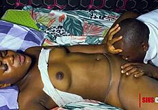 Ebony Amateur Sucks and Licks Big Cock in Homemade Doggystyle Fucking