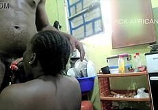 Intense Home Kitchen Blowjob Action