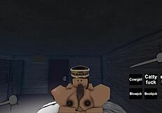 Busty English Queen Teases and Fucks a Roblox Noob with Big Tits