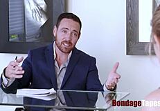 Dominate hot teen slave with spanking, bondage, and choking! Alyce Anderson submits.