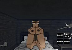 Busty English Queen Teases and Fucks a Roblox Noob with Big Tits
